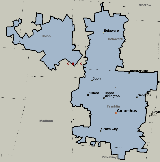 Columbus, Georgia Courier & Delivery Service Coverage Map